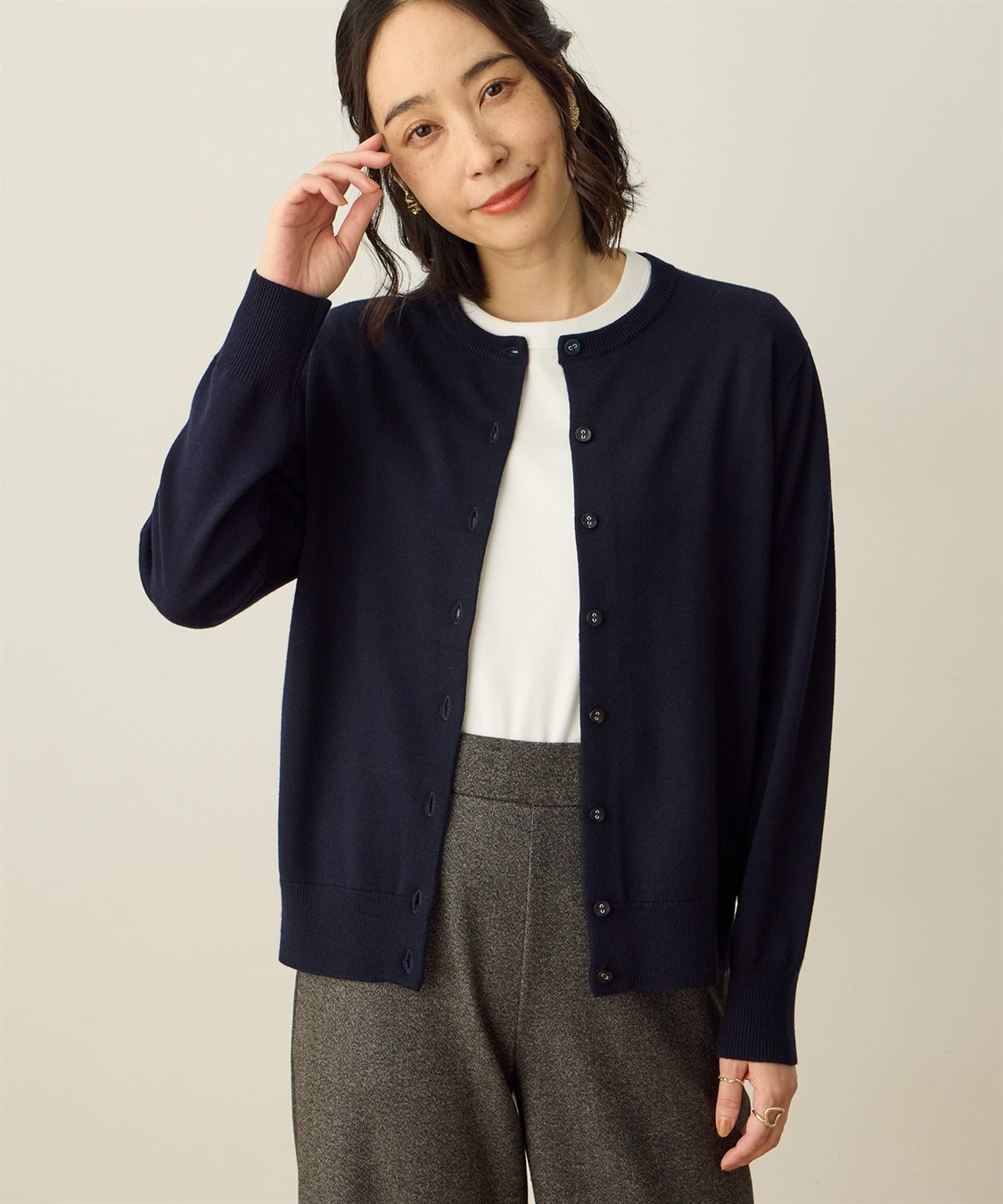 DECOY クルーネックニットカーディガン_variation_2