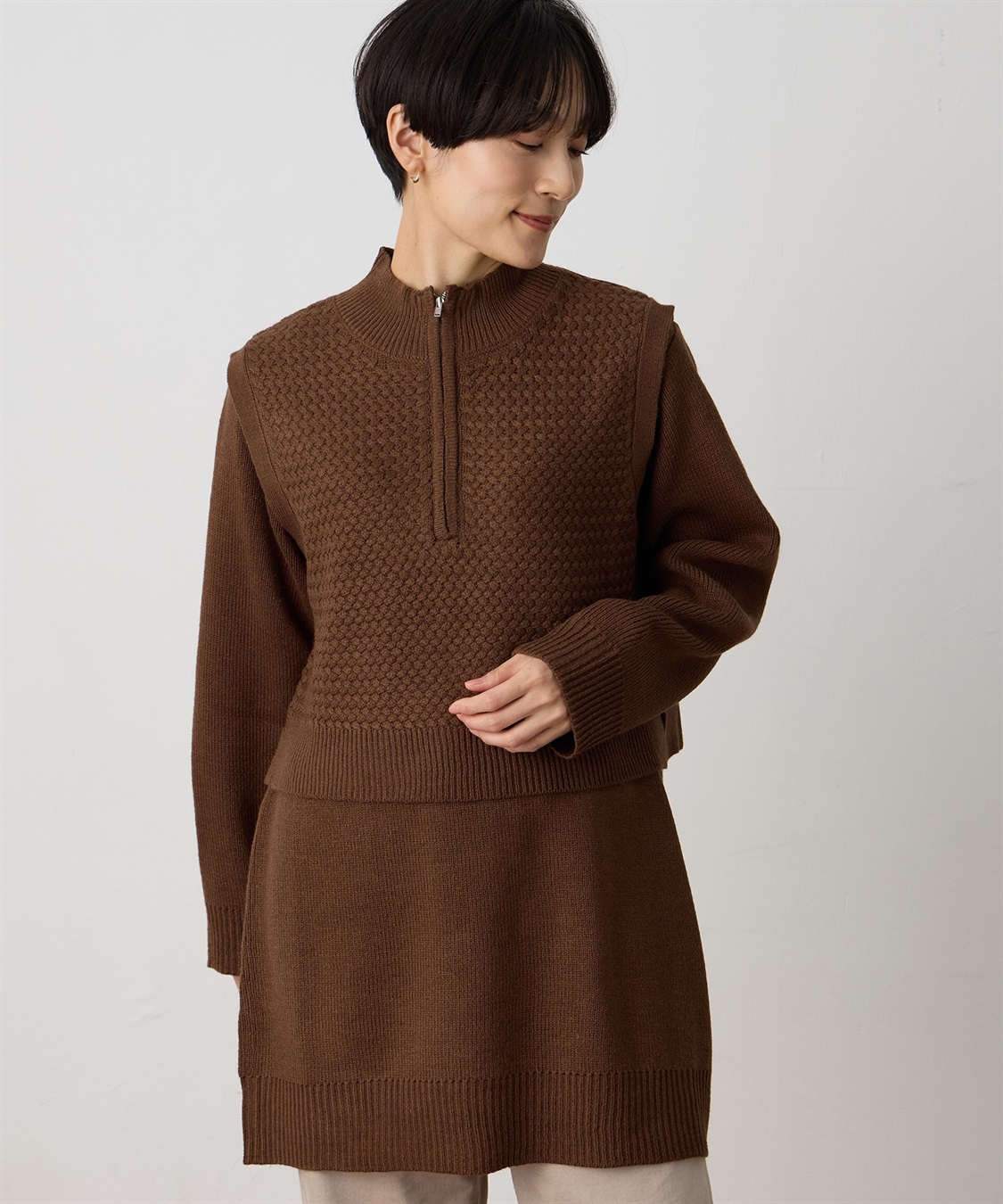 DECOY ベスト付きチュニック_variation_1