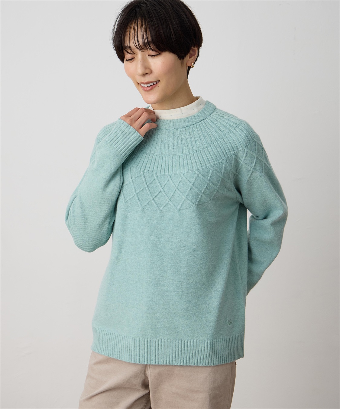 ジャガードニットプルオーバー【ハンドウォッシャブル】 DECOY｜クロス