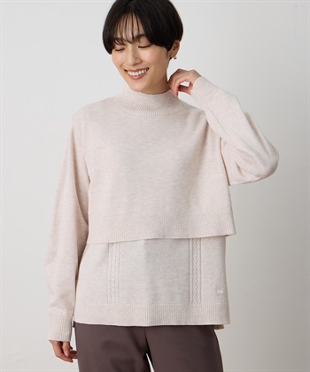 ニットアンサンブル(ベージュ-M)