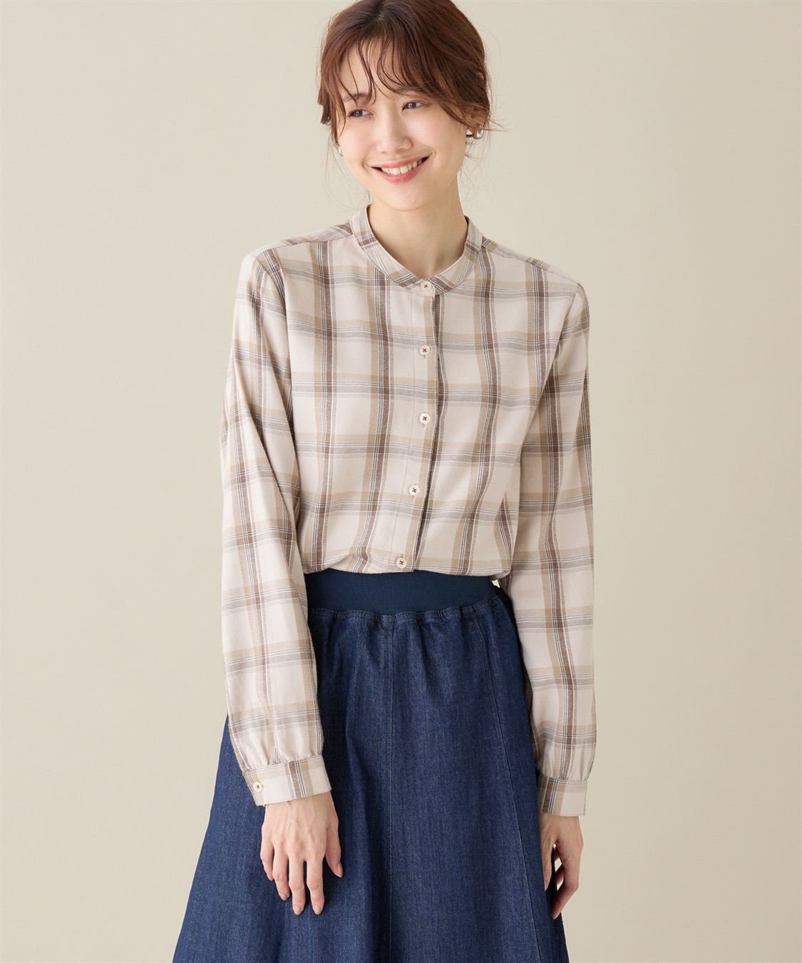 DECOY 裏毛チェックシャツ_variation_2