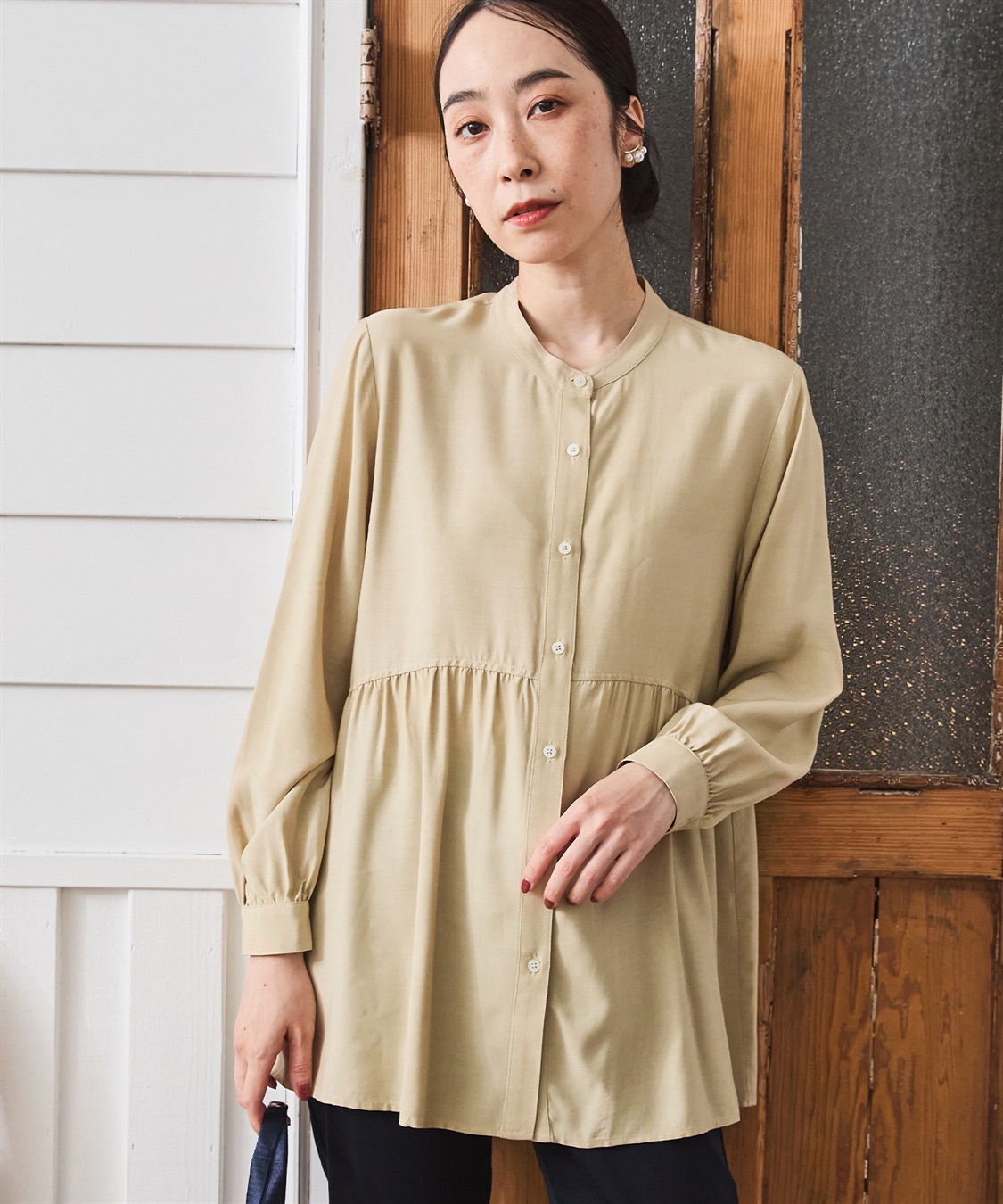 DECOY 切替ギャザーブラウス_main