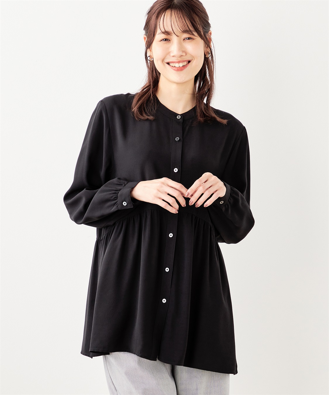 DECOY 切替ギャザーブラウス_variation_1