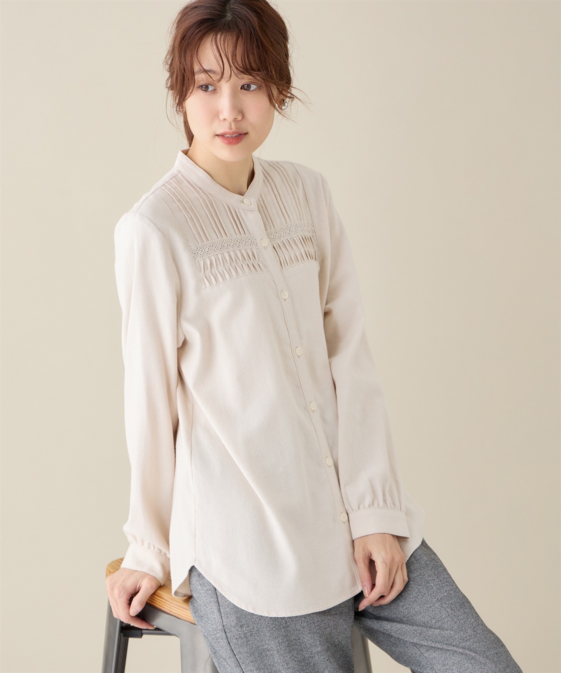 DECOY 起毛レースブラウス _variation_2