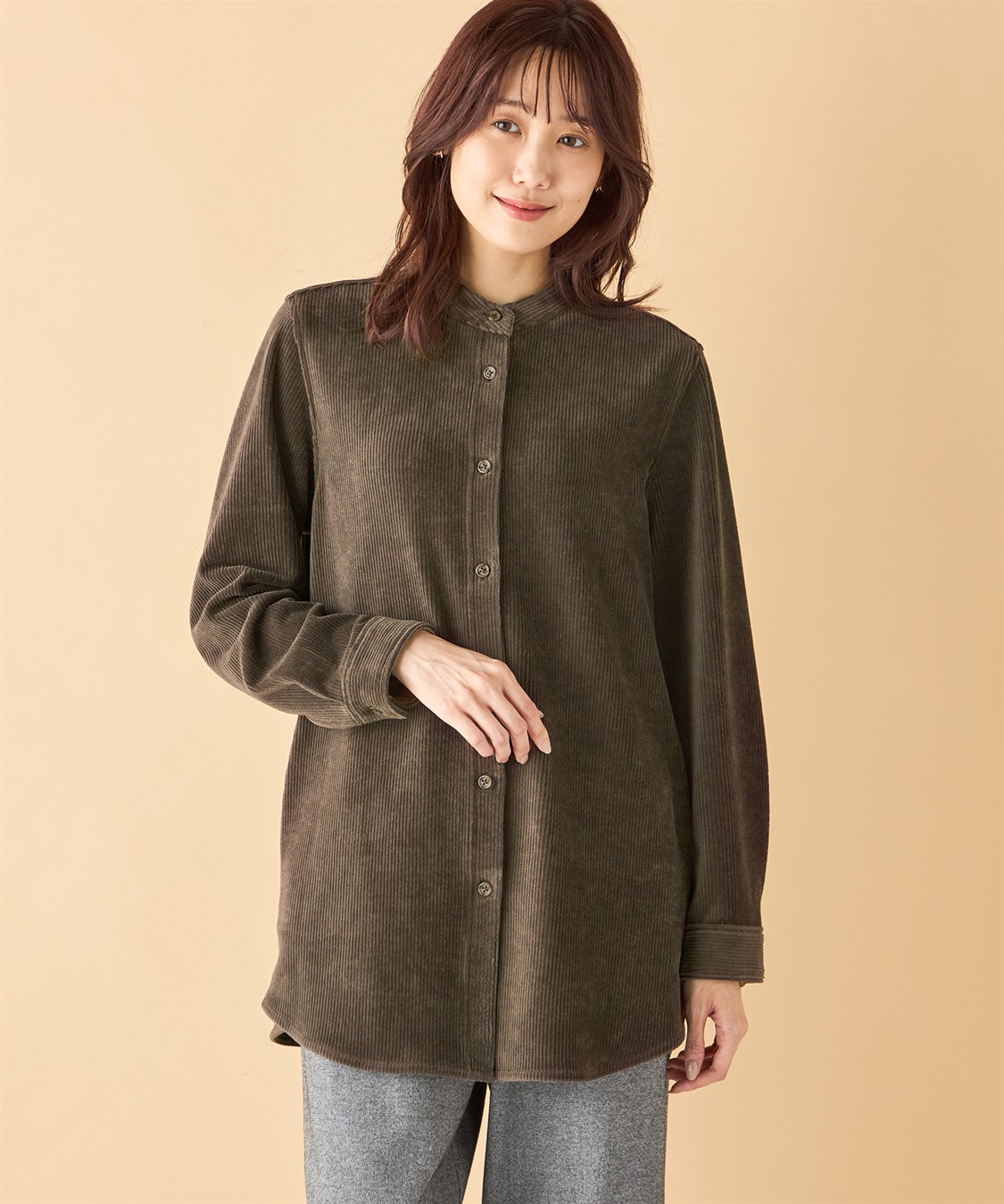 DECOY コーデュロイチェックブラウス_variation_1