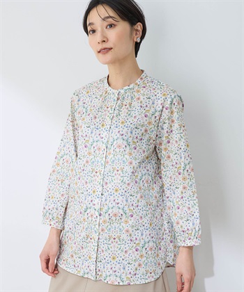 DECOY リバティプリントボタニカルブラウス_variationthumb_1