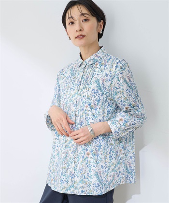 DECOY リバティプリントピンタックブラウス_variationthumb_2