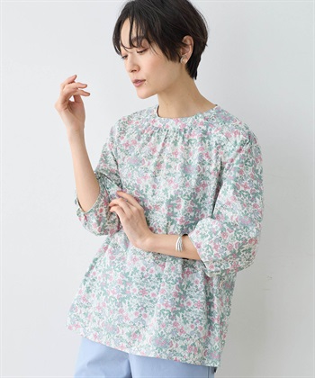 DECOY リバティプリントボリュームスリーブブラウス_variationthumb_1