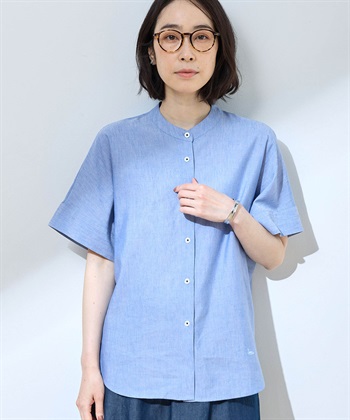 DECOY 【シワになりにくい】バンドカラーブラウス_variationthumb_1