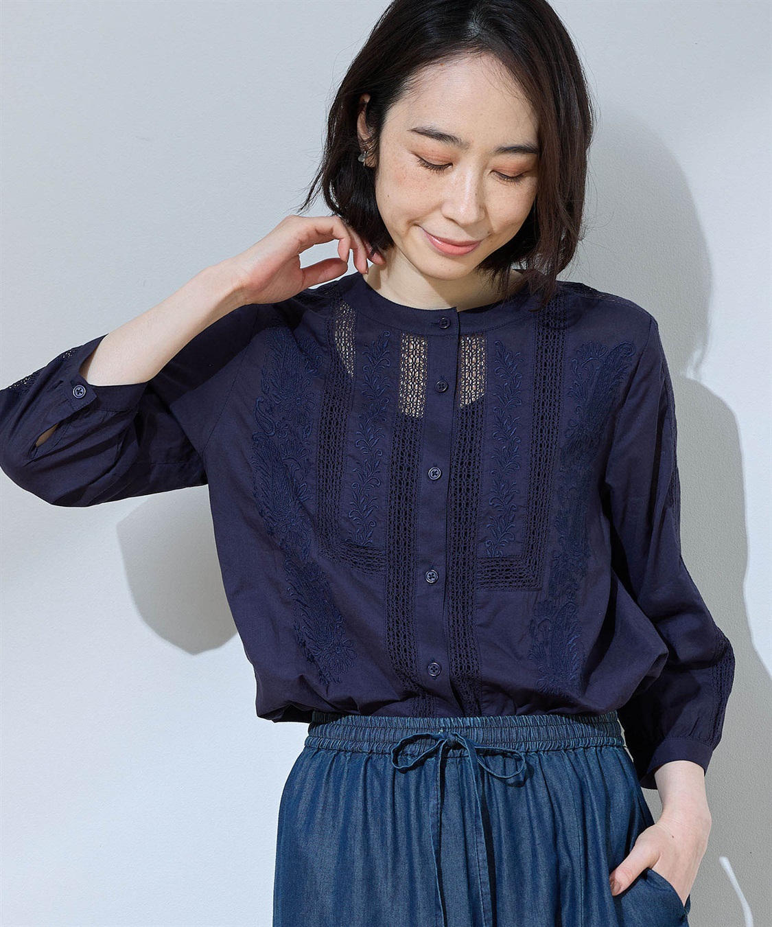 DECOY レース刺しゅうブラウス_variation_3