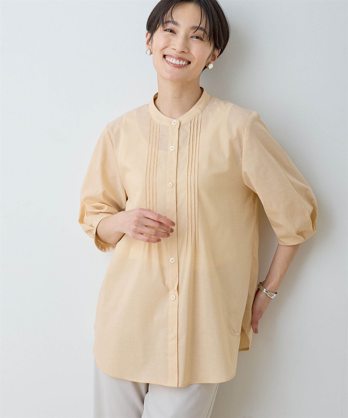 DECOY ピンタックボリュームスリーブブラウス_variation_1