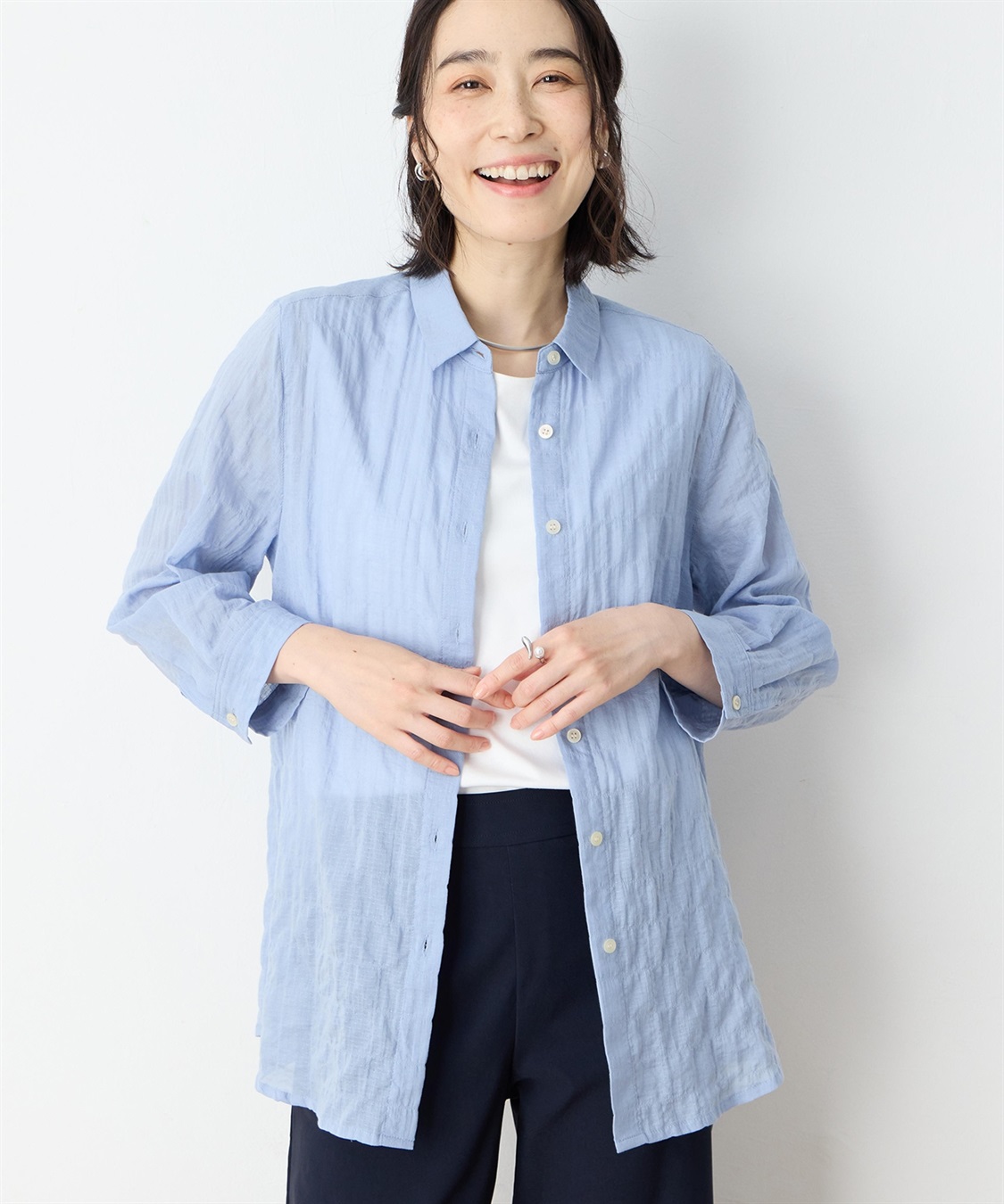 DECOY ドビーシャーリングチュニックブラウス_variation_2