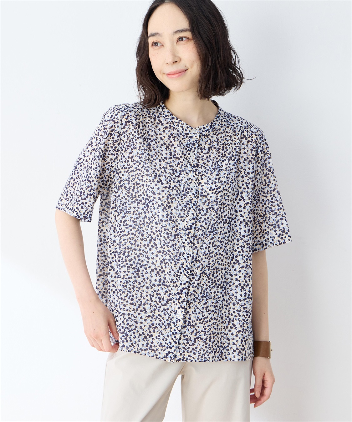 DECOY オーガニックコットンプリントブラウス_variation_1