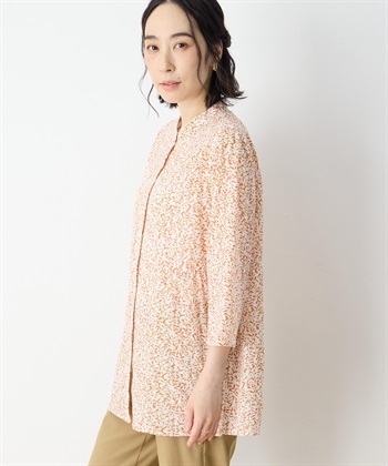 プリントロングシャツ(オレンジ-9号)