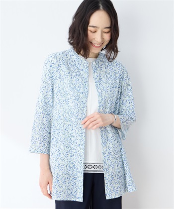 プリントロングシャツ(ブルー-9号)