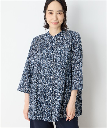 プリントロングシャツ(ネイビー-9号)
