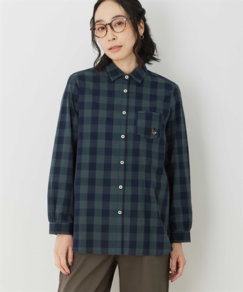 チェックシャツ(ネイビー-9号)