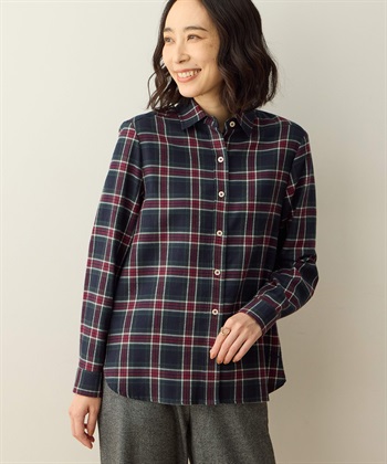 チェックシャツ(ネイビー-9号)