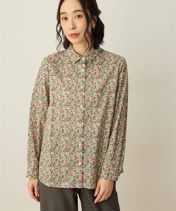 リバティプリントブラウス(ピンク-9号)