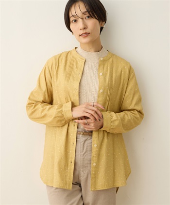 起毛プリントシャツ(イエロー-9号)