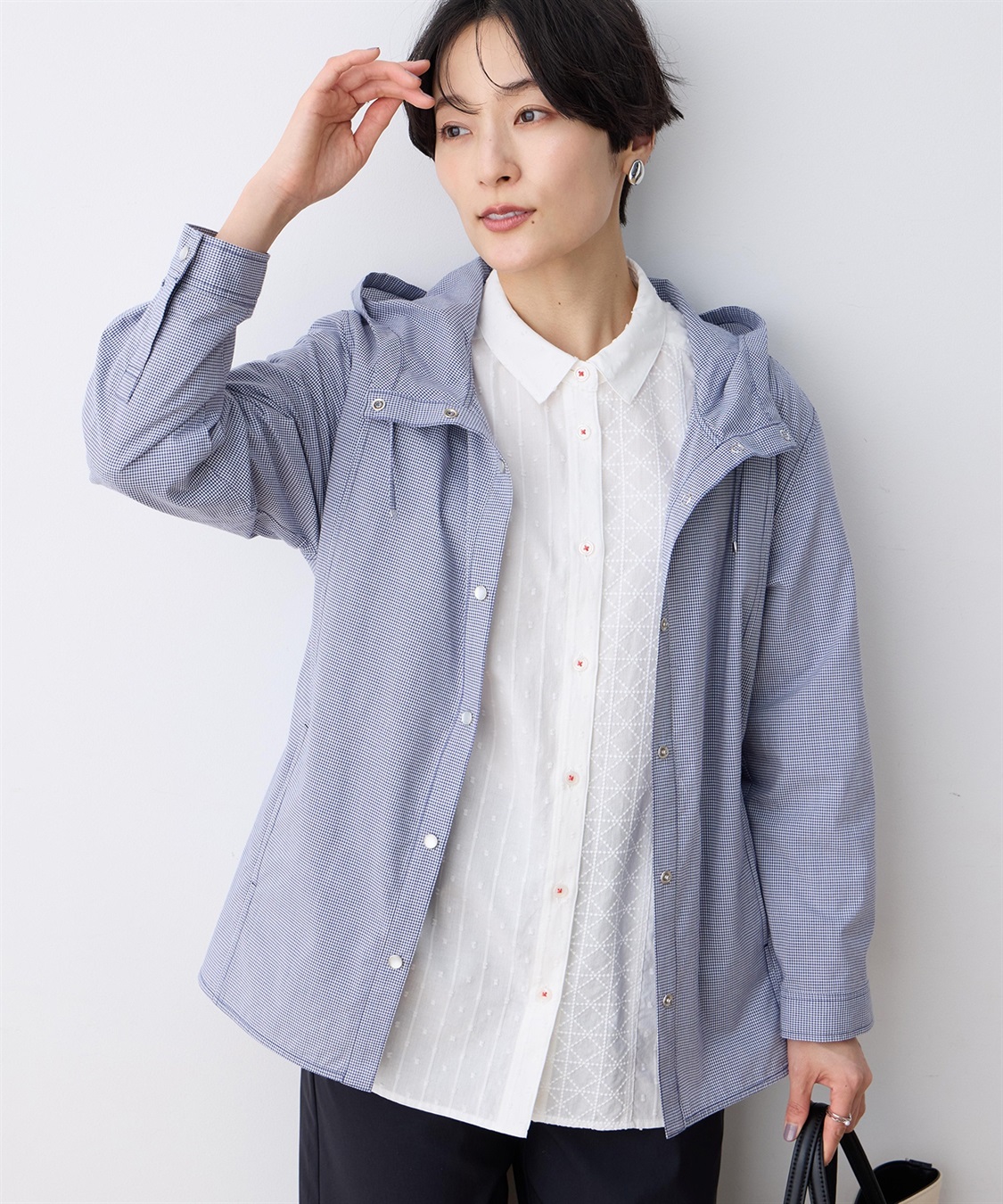 DECOY ギンガムフードシャツジャケット_variation_2