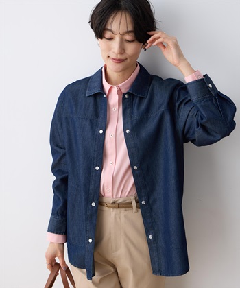 デニムシャツジャケット(ネイビー-7号)