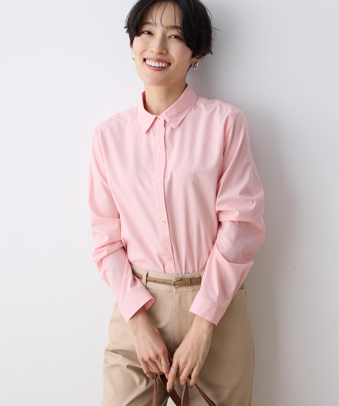 DECOY レギュラーカラーシャツブラウス【綿100％・シワになりにくい】_main