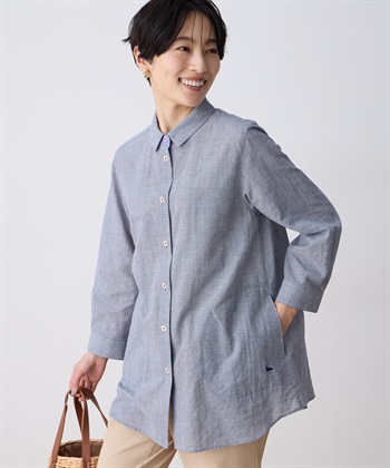 DECOY ミニチェック柄ポケット付きシャツ_variationthumb_2