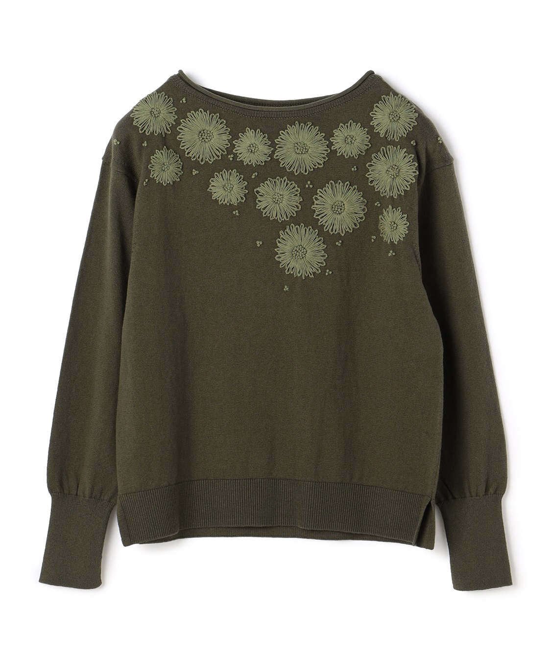 【美品】49 AV. ジュンコシマダ　ビーズフラワー　クルーネックニットトップス