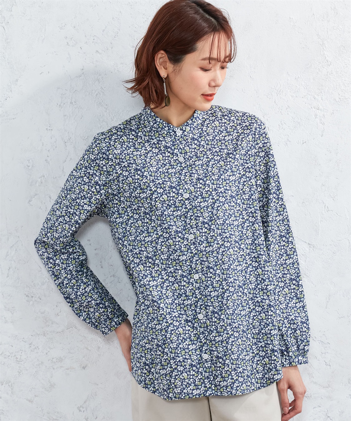 DECOY 花柄オーガニックコットンブラウス_variation_3