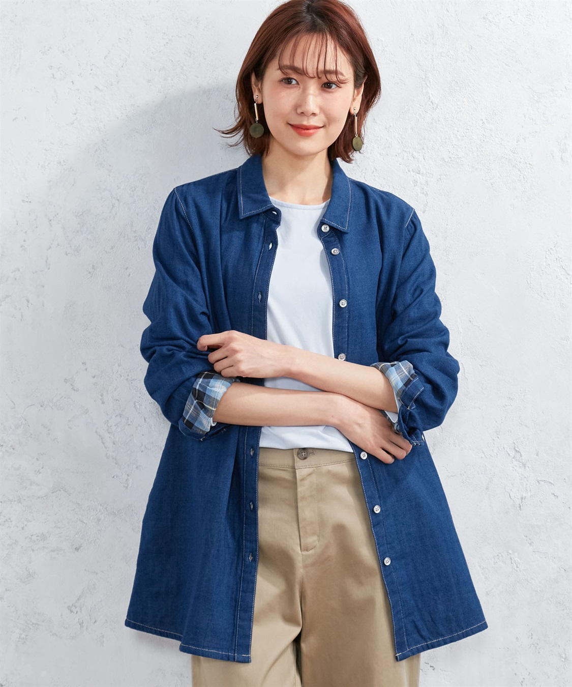 デニムWガーゼシャツ DECOY｜クロスプラス公式通販サイト