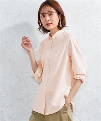 DECOY ストライププリントオーガニックコットンシャツ_variationthumb_1