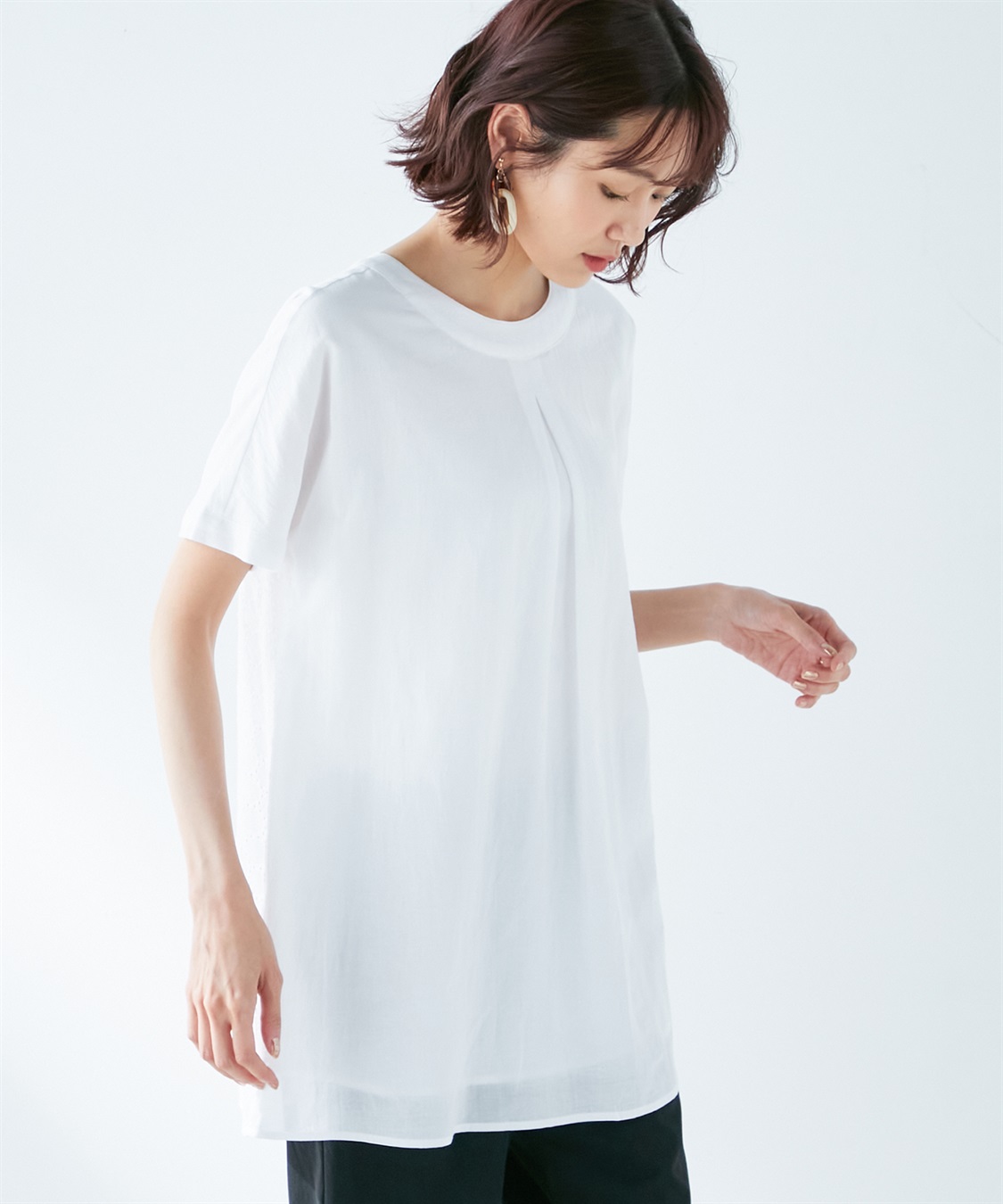 DECOY 刺しゅう切り替えチュニック_main