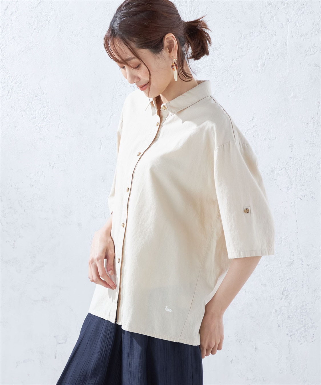 DECOY リネンブレンドブラウス_main