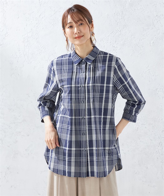 オーガニックコットンチェックシャツ DECOY｜クロスプラス公式通販サイト
