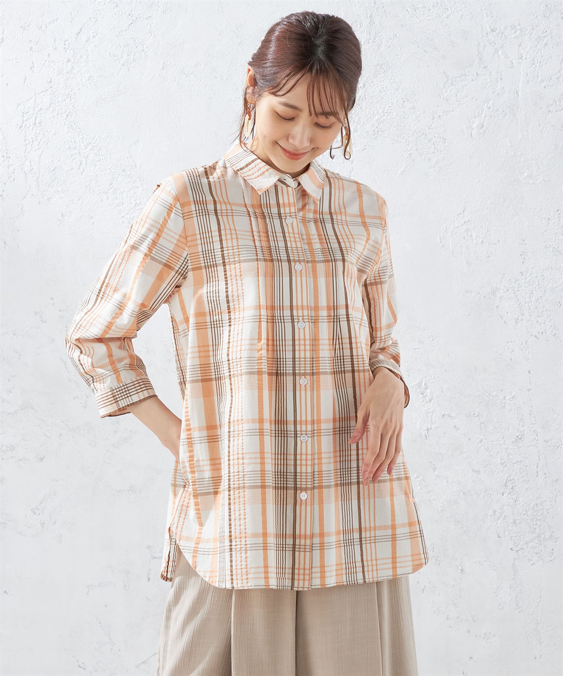 オーガニックコットンチェックシャツ DECOY｜クロスプラス公式通販サイト