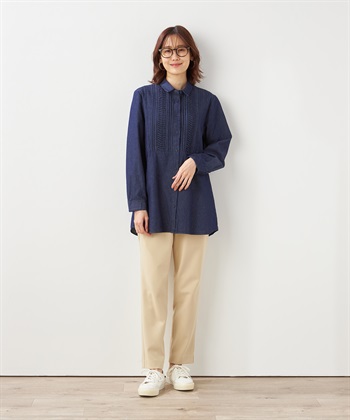 DECOY ピンタックデニムブラウス_variationthumb_2