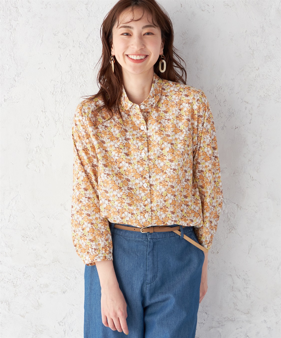 DECOY トレフル花柄プリントブラウス_main