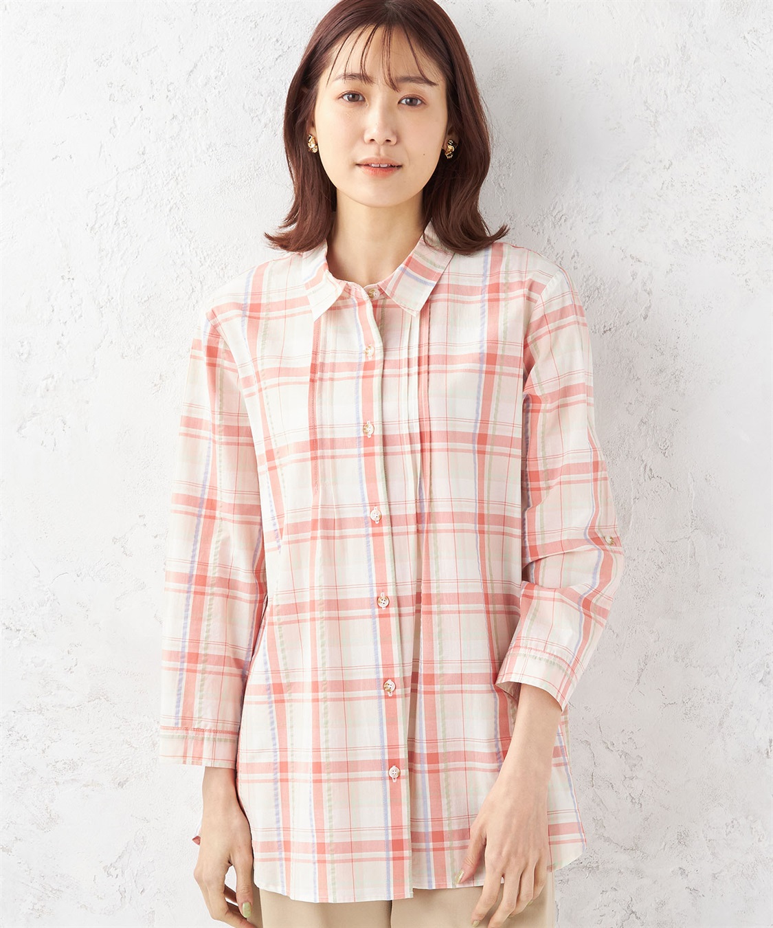 DECOY オーガニックコットンチェックブラウス_variation_1