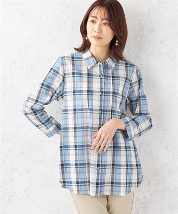 DECOY オーガニックコットンチェックブラウス_variationthumb_3