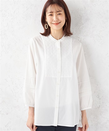 袖ピンタックブラウス DECOY｜クロスプラス公式通販サイト