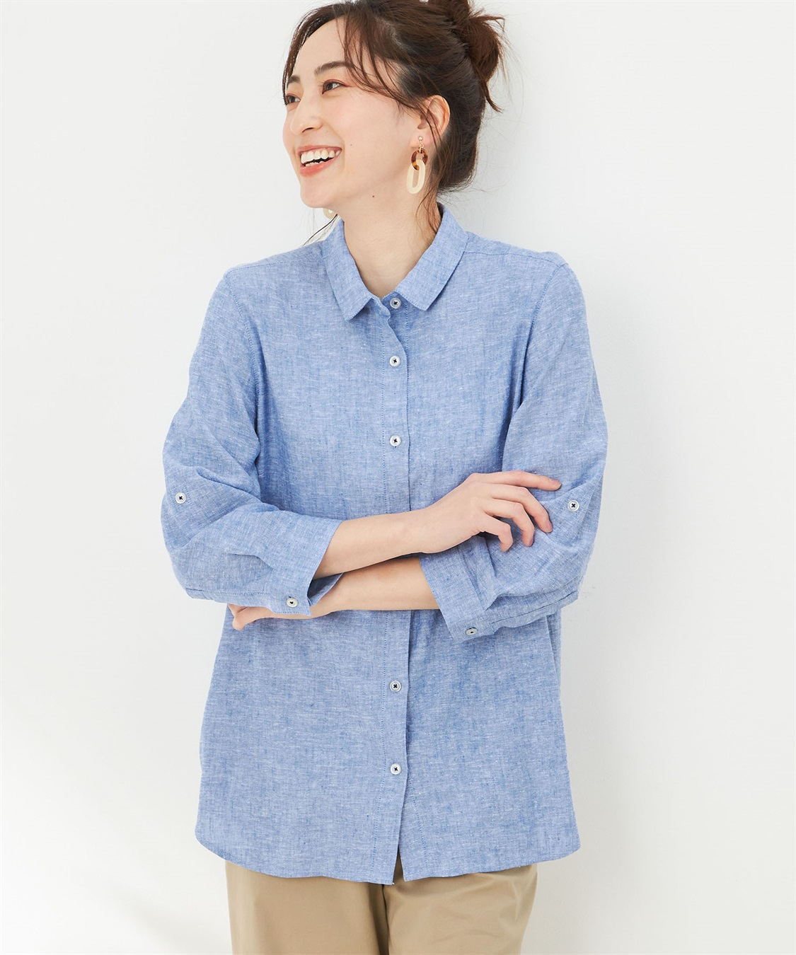 DECOY ヨーロピアンリネンブラウス_variation_3