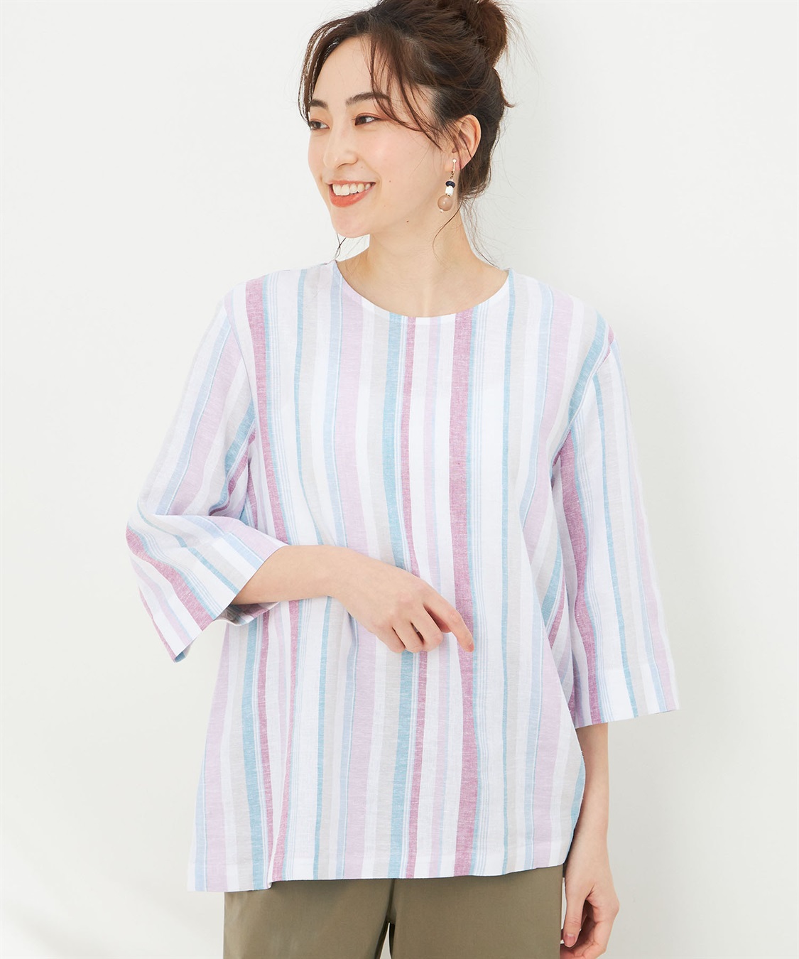 DECOY ストライプブラウス_variation_2