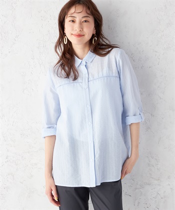 DECOY ドビーサッカーブラウス_variationthumb_2