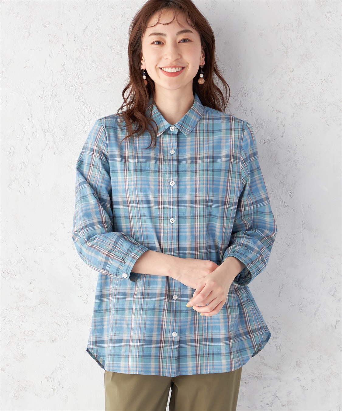 DECOY マドラスチェックブラウス_variation_2