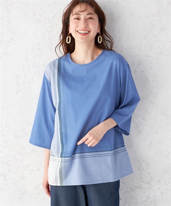 DECOY パネルチェックTブラウス_variationthumb_2