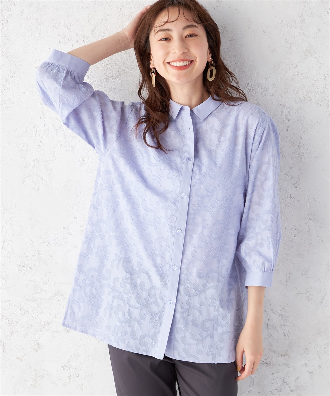 DECOY ジャガードチュニックブラウス_variation_2