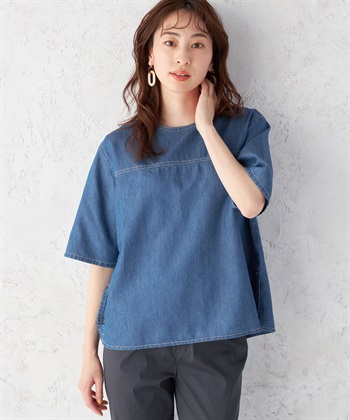 DECOY 【接触冷感】デニムTブラウス_variationthumb_1
