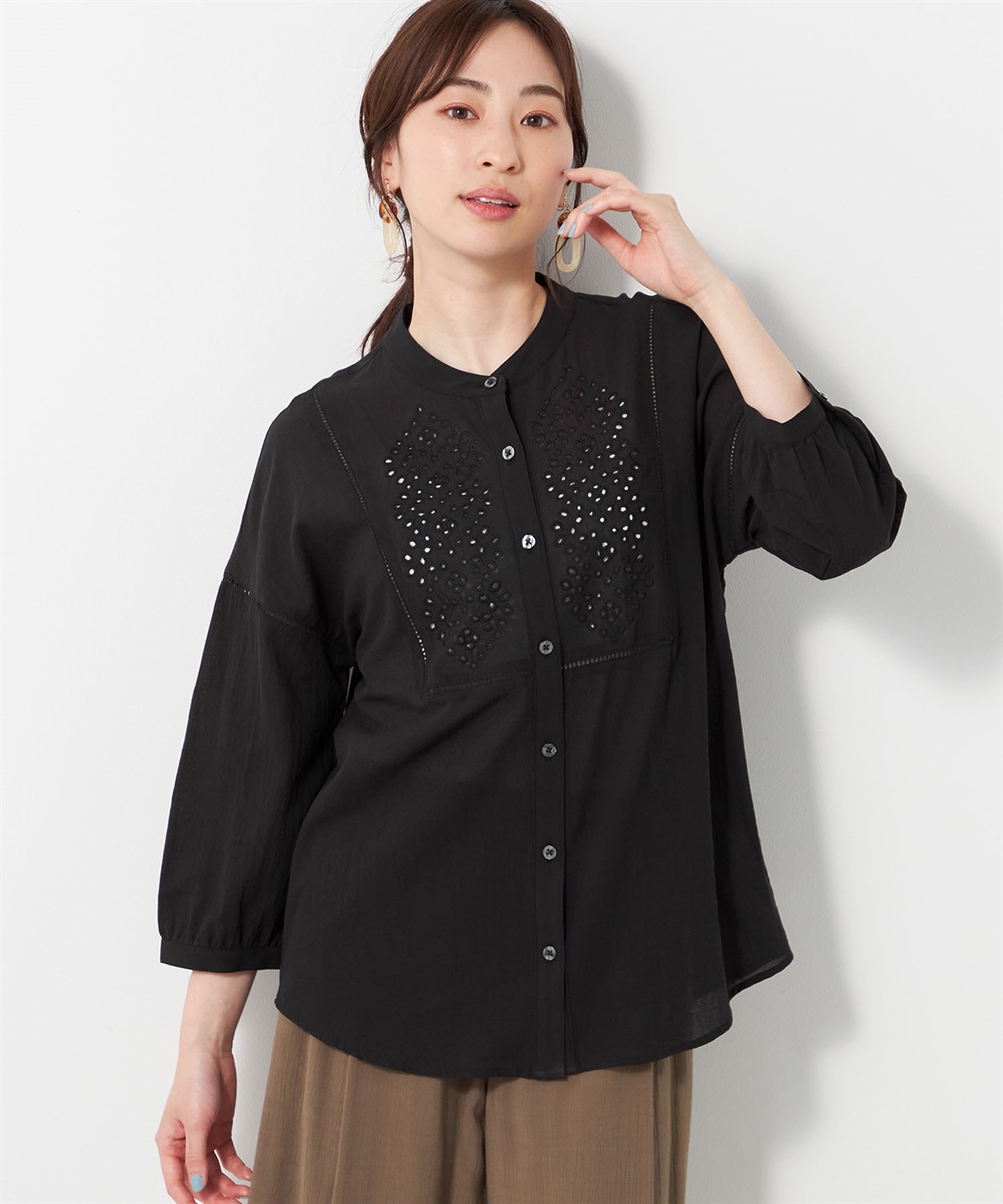 DECOY ジョーゼットブラウス_variation_1