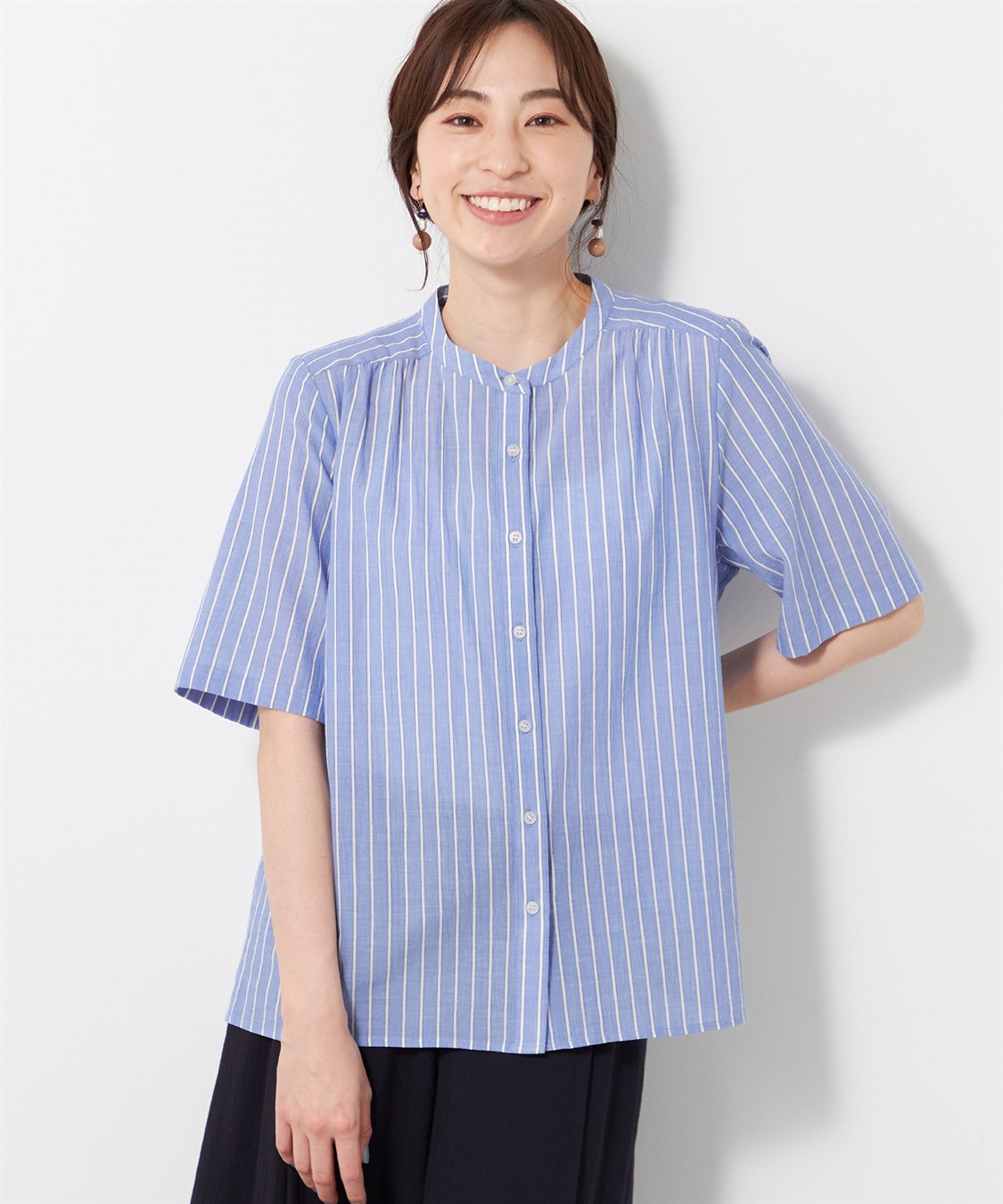 DECOY ストライプブラウス_variation_3